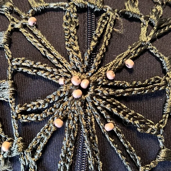 Bebe army green Crochet Halter Top, vintage in EUC. - Picture 10 of 16